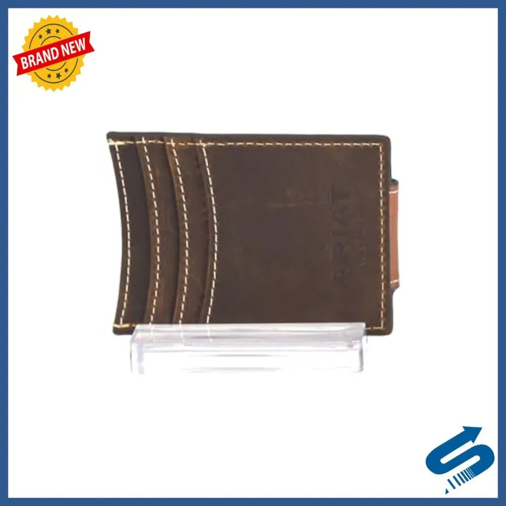 Magnetic Money Clip with Leather Card Case, 5 Slots